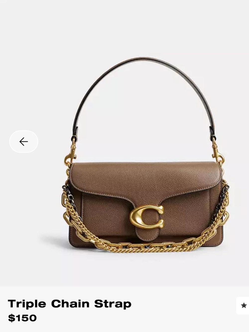 Coach Triple Chain Strap - Picture 5 of 5